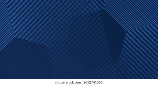 Dark blue background. Modern line stripes curve abstract presentation background. Luxury paper cut background. Abstract decoration simple abstract modern