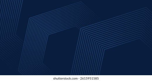 Dark blue background. Modern line stripes curve abstract presentation background. Luxury paper cut background. Abstract decoration, golden pattern, halftone gradients, 3d background vector eps10
