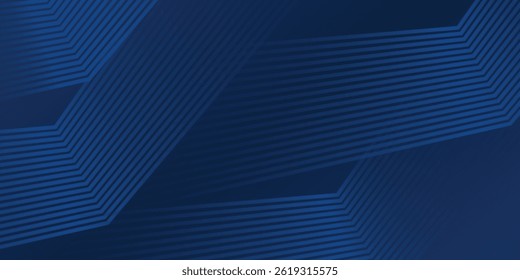 Dark blue background. Modern line stripes curve abstract presentation background. Luxury paper cut background. Abstract decoration, golden pattern, halftone gradients