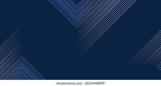 Dark blue background. Modern line stripes curve abstract presentation background. Luxury paper cut background simple natural