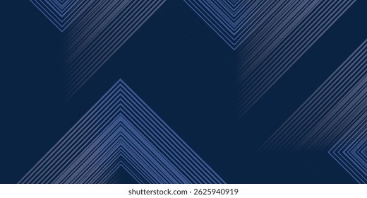 Fondo azul oscuro. Fondo de presentación abstracto de curva de rayas de línea moderna. Papel de lujo cortado de fondo simple arte natural