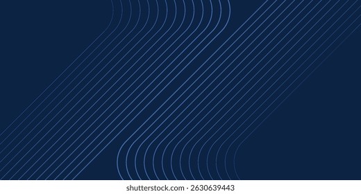 Fondo azul oscuro. Fondo de presentación abstracto de curva de rayas de línea moderna. Fondo de corte de papel de lujo. Decoración Abstractas, patrón de oro, Gradientes de semitono, 