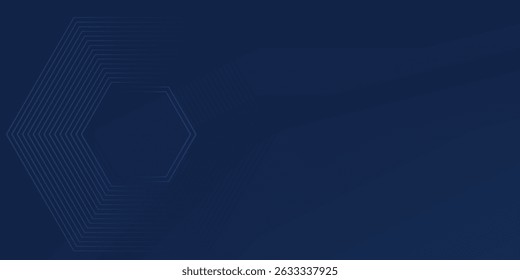 Fondo azul oscuro. Fondo de presentación abstracto de curva de rayas de línea moderna. Fondo de corte de papel de lujo. Decoración Abstractas, patrón de oro, Gradientes de semitono, Ilustración vectorial 3D