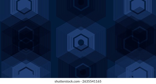 Dunkelblauer Hintergrund. Moderne Streifen Kurve abstrakte Präsentation Hintergrund. Luxuriöser Papierschnitt-Hintergrund. Abstrakte Dekoration, goldenes Muster, Halbtongradienten, 3d Vector.eps10