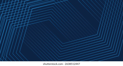 Dark blue background. Modern line stripes curve abstract presentation background. Luxury paper cut background. vector illustration