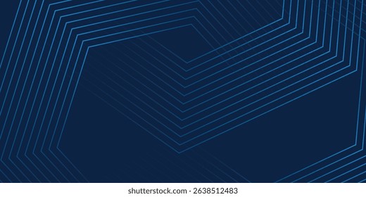 Dark blue background. Modern line stripes curve abstract presentation background. Luxury paper cut background. vector illustration