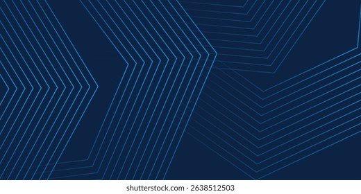 Dark blue background. Modern line stripes curve abstract presentation background. Luxury paper cut background. vector illustration