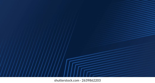 Dark blue background. Modern line stripes curve abstract presentation background. Luxury paper cut background. Abstract decoration, golden pattern, halftone gradients, Vector illustration