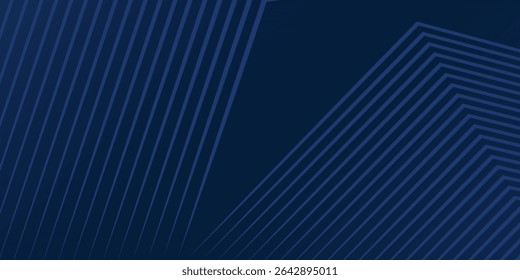 Dark blue background. Modern line stripes curve abstract presentation background. Luxury paper cut background. Abstract decoration, golden pattern, halftone gradients, 3d Vector illustration