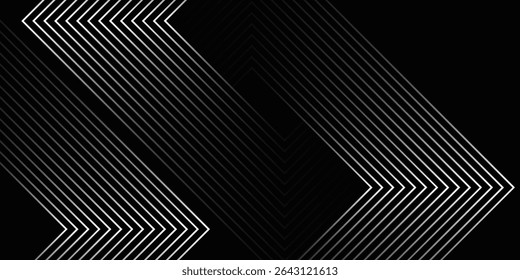Dark blue background. Modern line stripes curve abstract presentation background