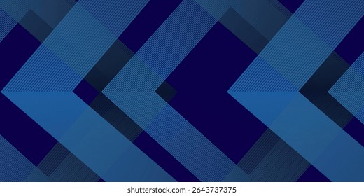 Fondo azul oscuro. Fondo de presentación abstracto de curva de rayas de línea moderna. Fondo de corte de papel de lujo. Decoración Abstractas