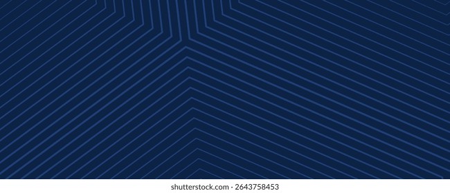 Fondo azul oscuro. Fondo de presentación abstracto de curva de rayas de línea moderna. Fondo de corte de papel de lujo. Decoración Abstractas, patrón de oro, Gradientes de semitono, Ilustración vectorial 3D