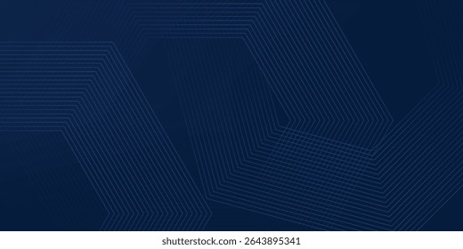 Dark blue background. Modern line stripes curve abstract presentation background. Luxury paper cut background. Abstract decoration, golden pattern, halftone gradients, 3d Vector illustration
