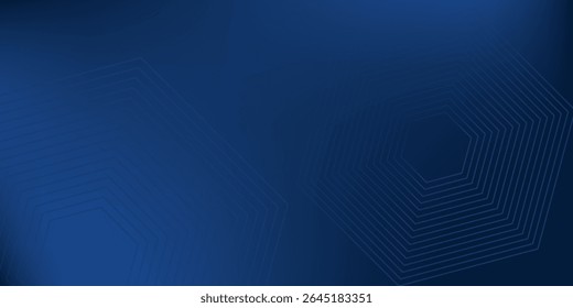 Fondo azul oscuro. Fondo de presentación abstracto de curva de rayas de línea moderna. Fondo de corte de papel de lujo. Decoración Abstractas, patrón de oro, Gradientes de semitono, Ilustración vectorial 3D