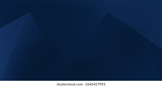 Dark blue background. Modern line stripes curve abstract presentation background. Luxury paper cut background. Abstract decoration, golden pattern, halftone gradients, 3d Vector illustration