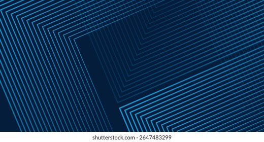 Fondo azul oscuro. Fondo de presentación abstracto de curva de rayas de línea moderna. Fondo de corte de papel de lujo. Decoración Abstractas, patrón dorado, Gradientes semitonos. Eps10