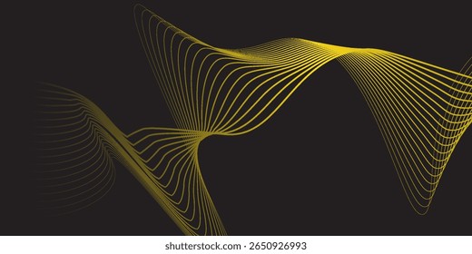 Fondo azul oscuro. Fondo de presentación abstracto de curva de rayas de línea moderna. Fondo de corte de papel de lujo. Decoración Abstractas, patrón de oro, Gradientes de semitono, 3D type3