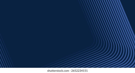 Dark blue background. Modern line stripes curve abstract presentation background. Luxury paper cut background. Abstract decoration, golden pattern