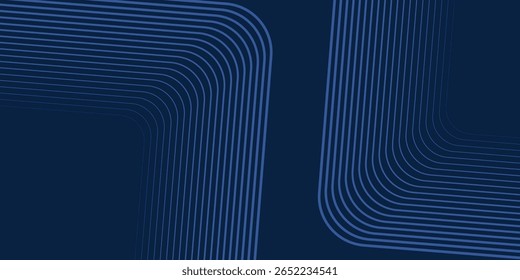 Fondo azul oscuro. Fondo de presentación abstracto de curva de rayas de línea moderna. Fondo de corte de papel de lujo. Decoración Abstractas, patrón de oro