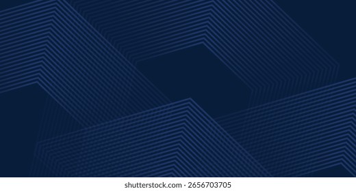 Dark blue background. Modern line stripes curve abstract presentation background. Luxury paper cut background. Abstract decoration, golden pattern, halftone gradients, 3d Vector illustration