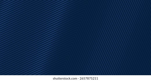 Dunkelblauer Hintergrund. Moderne Streifen Kurve abstrakte Präsentation Hintergrund. Luxuriöser Papierschnitt-Hintergrund. Abstrakte Dekoration, goldenes Muster, Halbtongradienten, 3D-Vektorgrafik