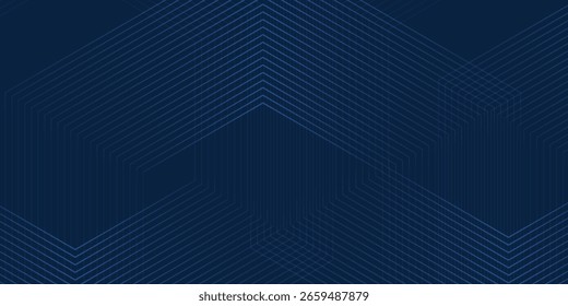 Dark blue background. Modern line stripes curve abstract presentation background. Luxury paper cut background. Abstract decoration, golden pattern, halftone gradients, 3d Vector illustration