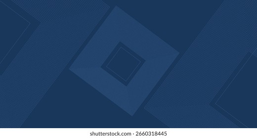 Dark blue background. Modern line stripes curve abstract presentation background. Luxury paper cut background. Abstract decoration, golden pattern,