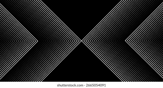 Dark blue background. Modern line stripes curve abstract presentation background.