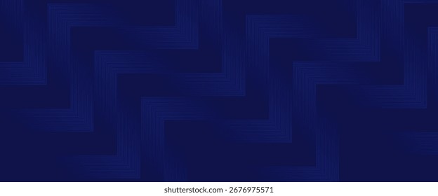 Fondo azul oscuro. Fondo de presentación abstracto de curva de rayas de línea moderna. Fondo de corte de papel de lujo. Decoración Abstractas, patrón de oro, Gradientes de semitono, Ilustración vectorial 3D