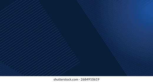 Dark blue background. Modern line stripes curve abstract presentation background. Luxury paper cut background