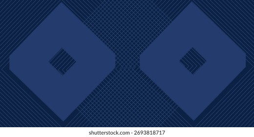 Dark blue background. Modern line stripes curve abstract presentation background. Luxury paper cut background. Abstract decoration, golden pattern, halftone gradients,