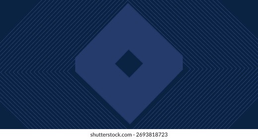 Dark blue background. Modern line stripes curve abstract presentation background. Luxury paper cut background. Abstract decoration, golden pattern, halftone gradients,