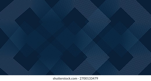 Fondo azul oscuro. Fondo de presentación abstracto de curva de rayas de línea moderna. Fondo de corte de papel de lujo. Decoración Abstractas, patrón de oro, Gradientes de semitono, Ilustración vectorial 3D
