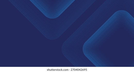 Fondo azul oscuro. Fondo de presentación abstracto de curva de rayas de línea moderna. Fondo de corte de papel de lujo. Decoración Abstractas, patrón de oro,