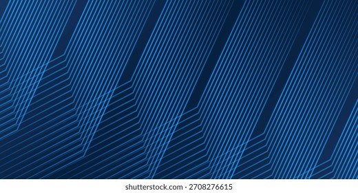 Dark blue background. Modern line stripes curve abstract presentation background. Luxury paper cut background. Abstract decoration 3d Vector illustration