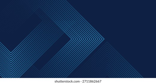 Dark blue background. Modern line stripes curve abstract presentation background. Luxury paper cut background.	
