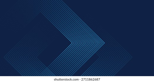 Dark blue background. Modern line stripes curve abstract presentation background. Luxury paper cut background.	
