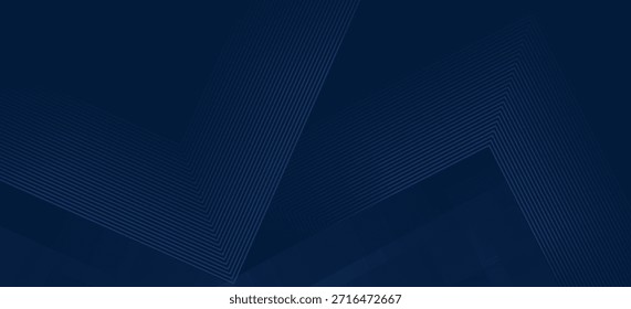 Dark blue background. Modern line stripes curve abstract presentation background. Luxury paper cut background. Abstract decoration, golden pattern, halftone gradients, 3d Vector illustration