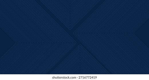 Dark blue background. Modern line stripes curve abstract presentation background. Luxury paper cut background. Abstract decoration, golden pattern, halftone gradients, 3d Vector illustration