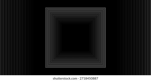 Dark blue background. Modern line stripes curve abstract presentation background.