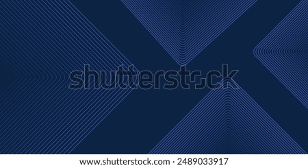 Dark blue background. Modern line stripes curve abstract presentation background. Luxury paper cut background. Abstract decoration, golden pattern, halftone gradients