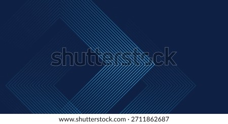 Dark blue background. Modern line stripes curve abstract presentation background. Luxury paper cut background.	
