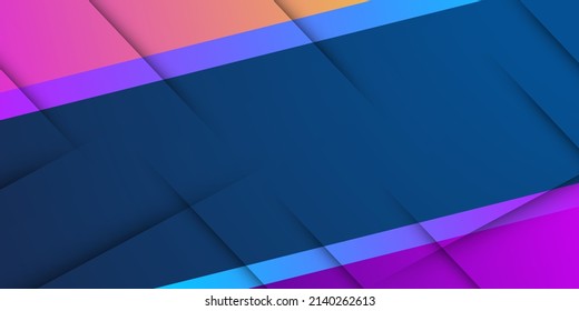 Dark blue background. Modern lines curved abstract presentation background. Luxury paper cut background.eps 10