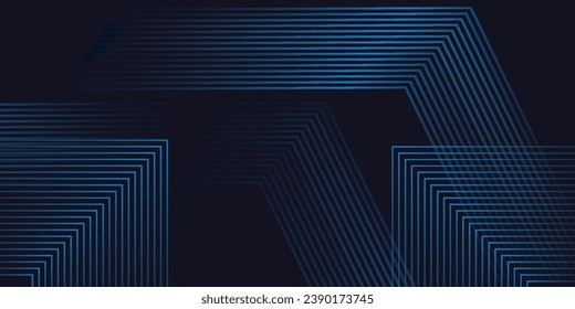 dark blue background. Modern lines curves abstract presentation background. Luxury paper cut background. Abstract decoration, gold pattern, vector  3d dark blue