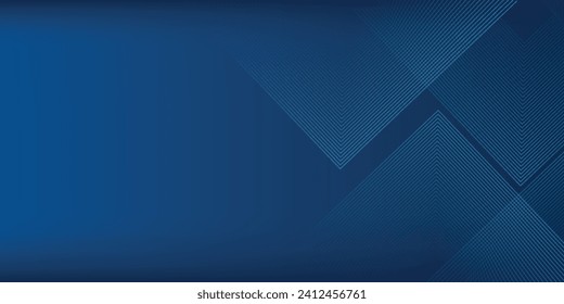 Dark blue background. Modern lines curves abstract presentation background. Luxury paper cut background.