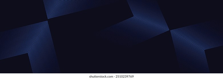 Dark blue background. Modern lines curves abstract presentation background. in EPS 10