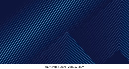 Dark blue background. Modern lines curve abstract presentation background. Luxury paper cut background. Abstract decoration, gold pattern, halftone gradient