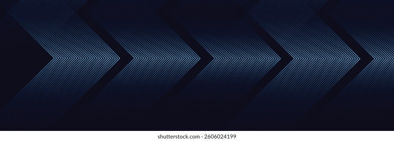 Dark blue background. Modern lines curves abstract presentation background. Luxury paper cut background