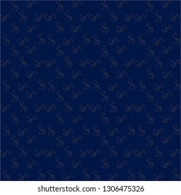Dark Blue Background Music Key Background
