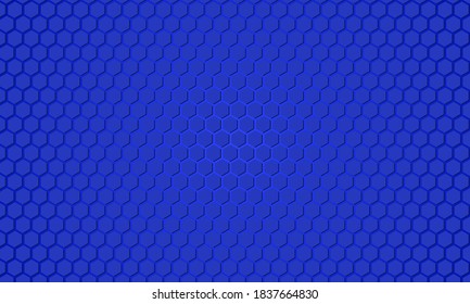 Dark blue background. Navy blue hexagon carbon fiber texture. Blue honeycomb metal texture steel background. Web design template vector illustration EPS 10.